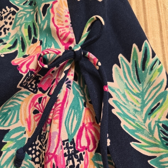 Lilly Pulitzer Blue and Pink Floral Mini Dress - Picture 10 of 14